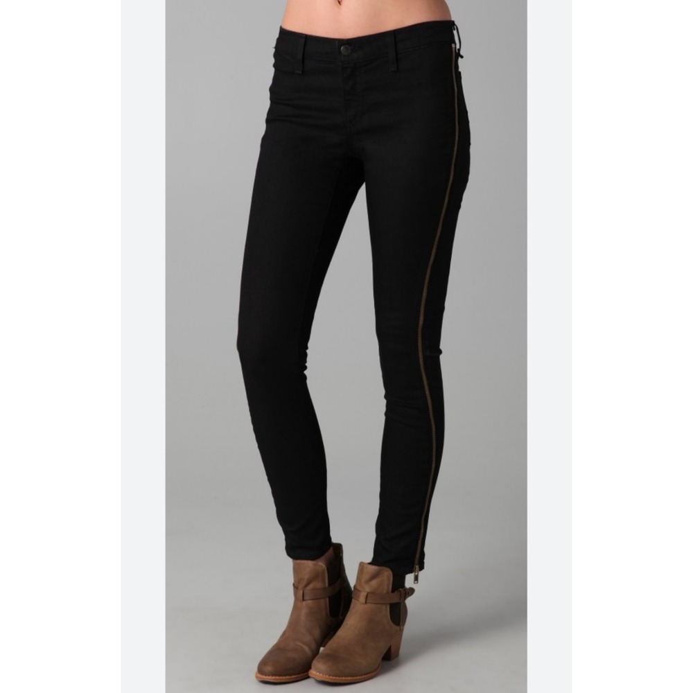 Rag & Bone Side Zip Skinny Jeans Dark Wash